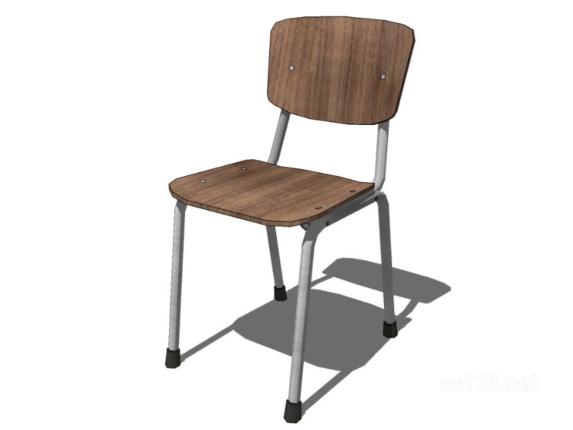 无扶手椅子单椅26SU模型