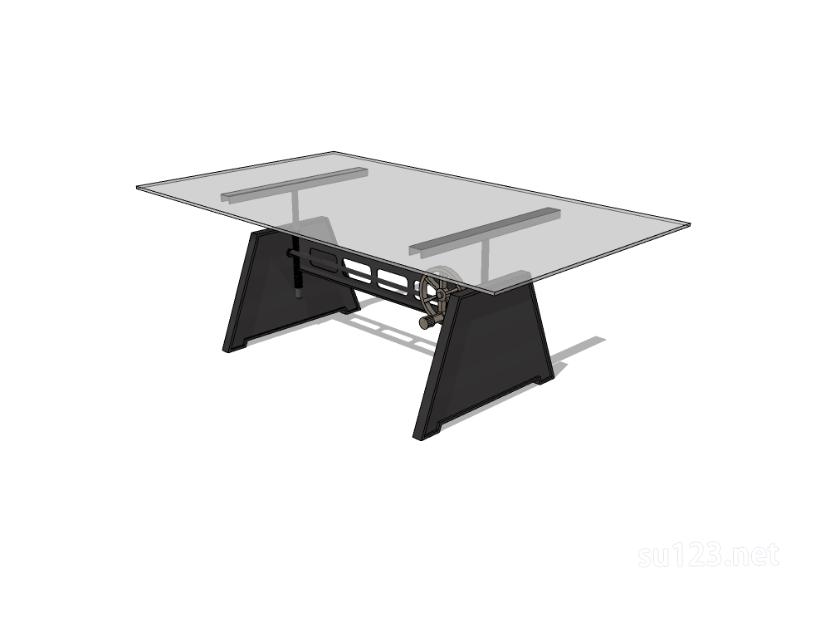 方餐桌17SU模型