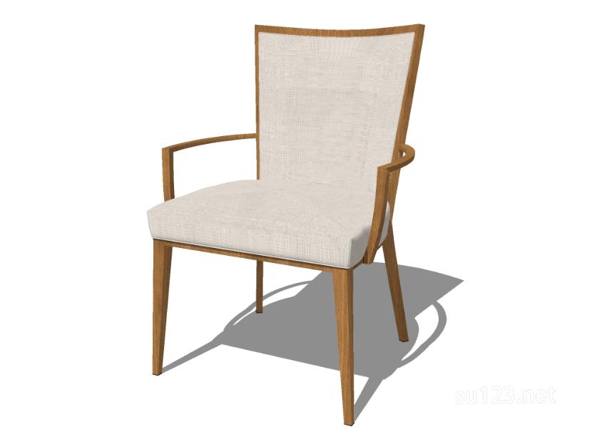扶手椅单椅37SU模型
