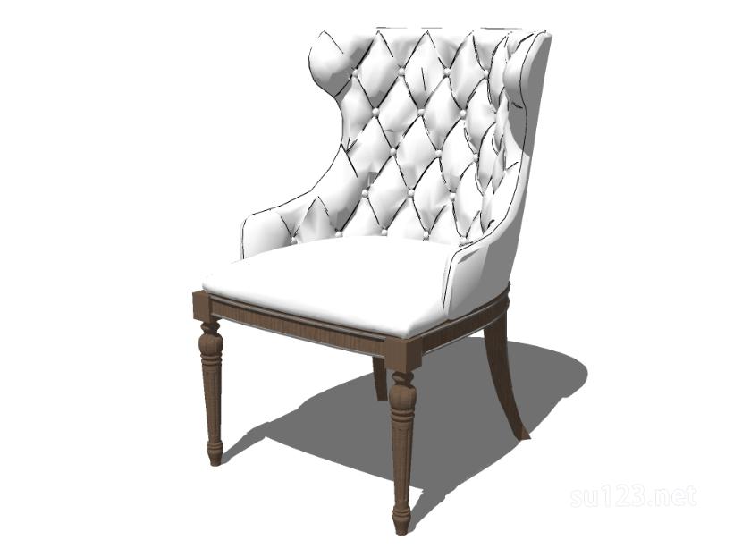 扶手椅子单椅24SU模型草图大师sketchup模型