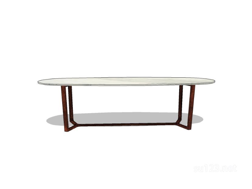 圆餐桌35SU模型