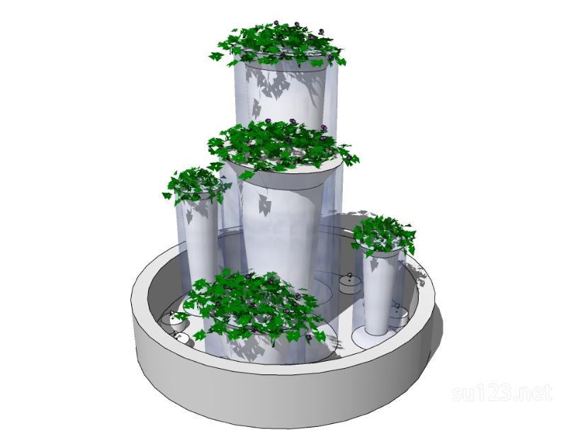 植物盆栽24SU模型