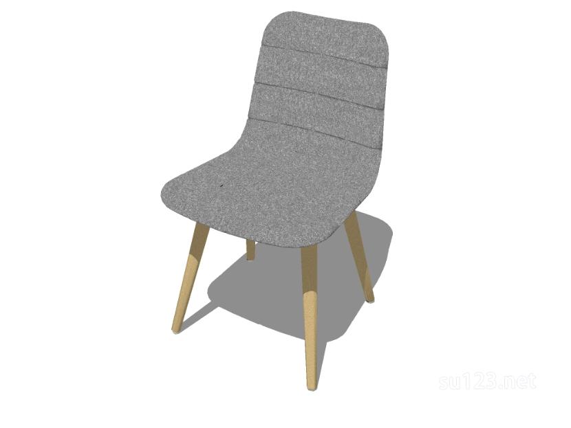 无扶手椅子单椅42SU模型