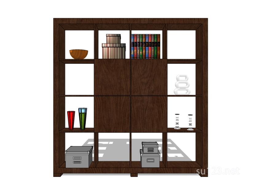 书柜书架置物架 29SU模型
