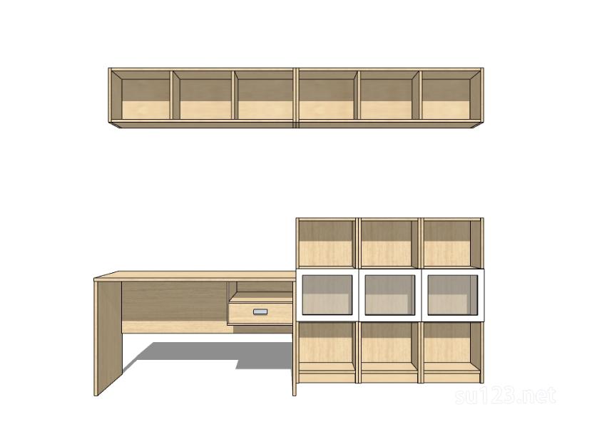 书柜书架置物架 40SU模型