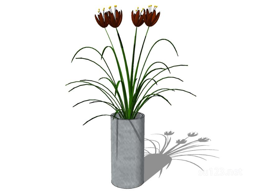花瓶 9SU模型