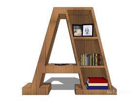 书柜书架置物架 28SU模型