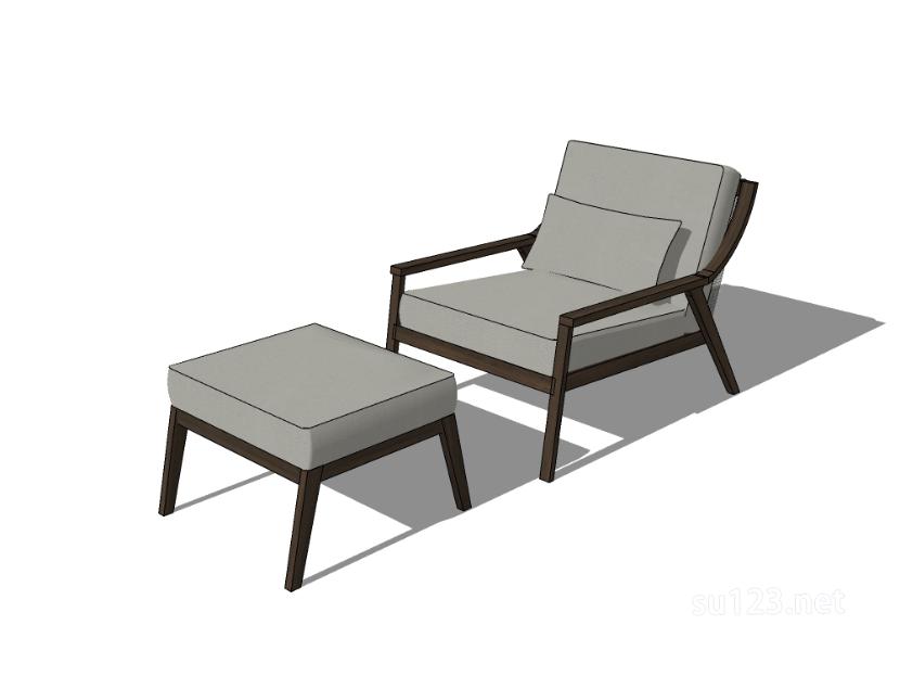 北欧椅子-046SU模型草图大师sketchup模型