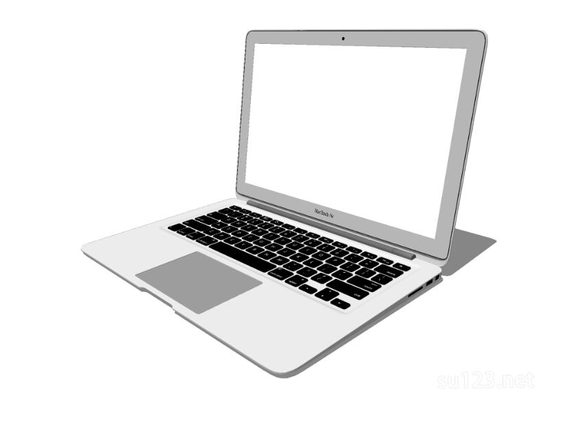 MacBook苹果笔记本电脑4SU模型草图大师sketchup模型
