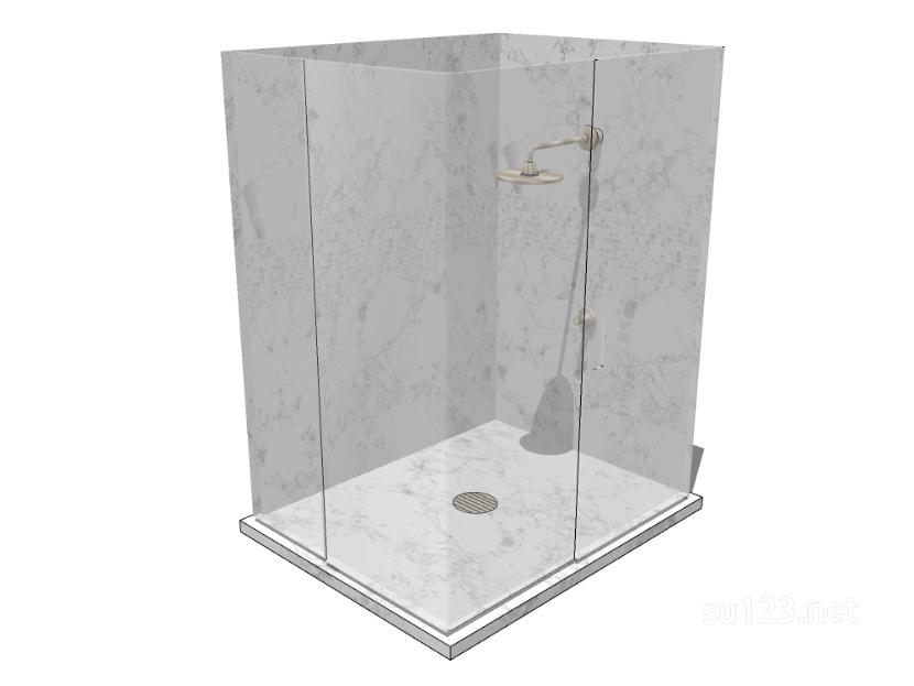 淋浴室6SU模型草图大师sketchup模型