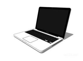 MacBook苹果笔记本电脑2SU模型