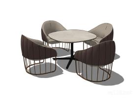 休闲桌椅1SU模型