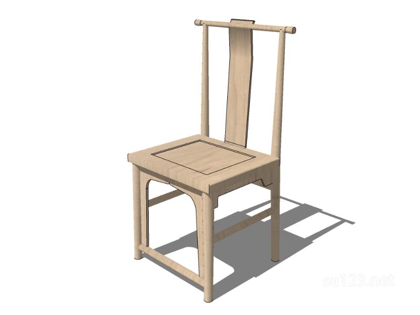 中式椅子7SU模型