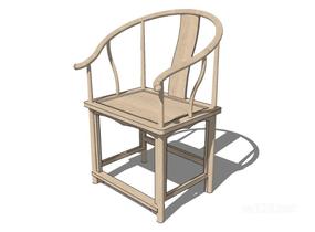 中式椅子圈椅2SU模型