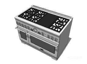 厨房设备烤箱3SU模型