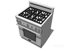 厨房设备烤箱4SU模型