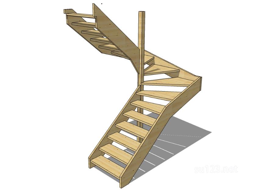 楼梯构件15SU模型
