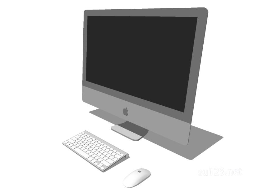苹果电脑台式电脑1SU模型草图大师sketchup模型