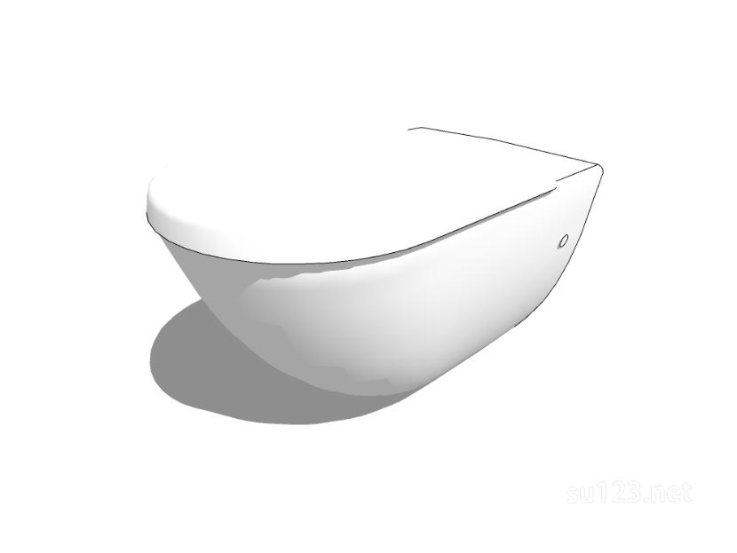 坐便器马桶2SU模型草图大师sketchup模型