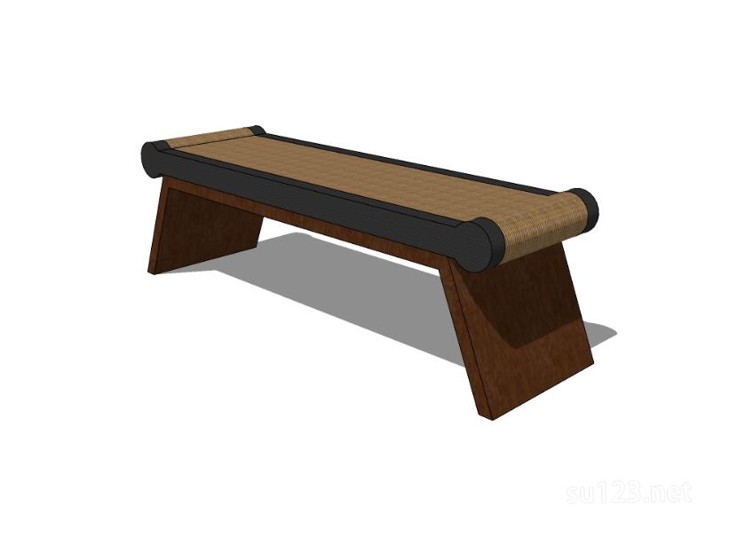 中式坐凳2SU模型
