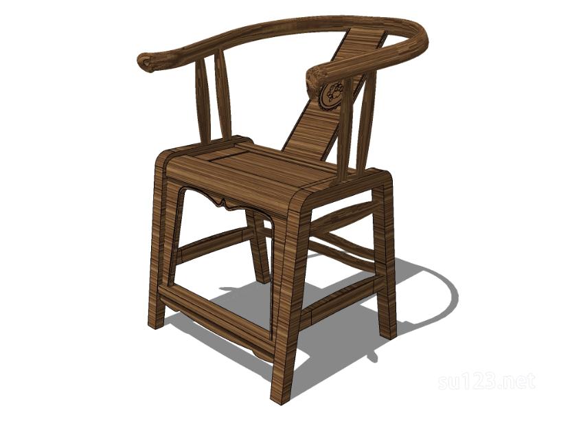 中式椅子圈椅1SU模型草图大师sketchup模型