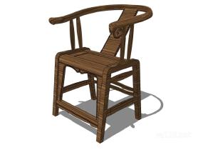 中式椅子圈椅1SU模型