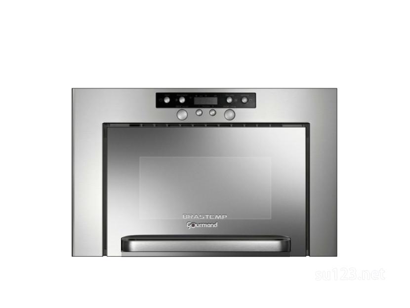 厨房设备微波炉烤箱4SU模型