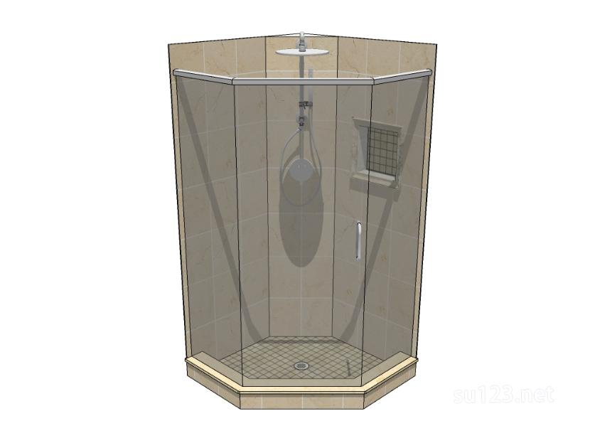 淋浴室5SU模型草图大师sketchup模型