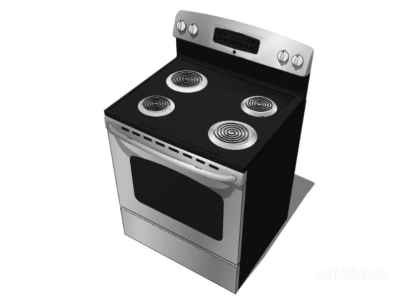 厨房设备烤箱2SU模型草图大师sketchup模型