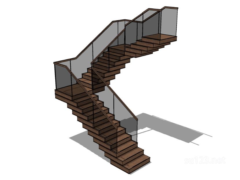 楼梯构件25SU模型草图大师sketchup模型
